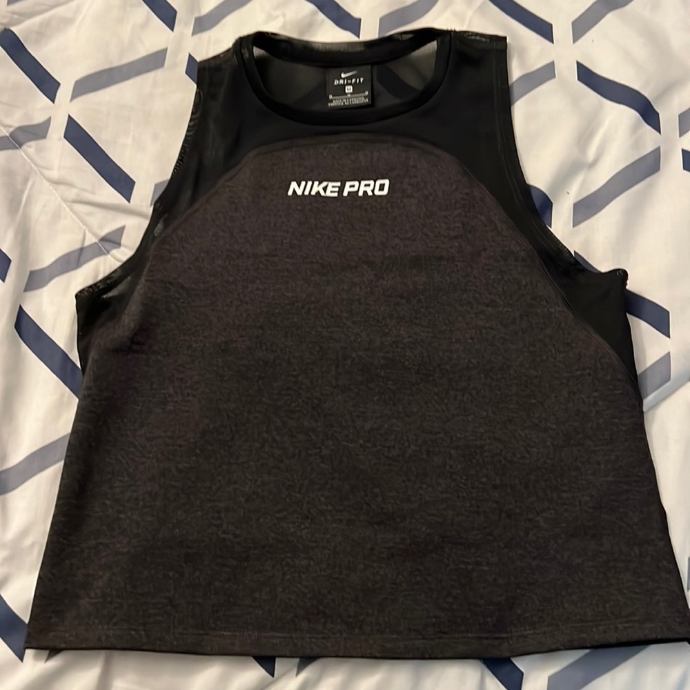 Black Nike mesh crop top